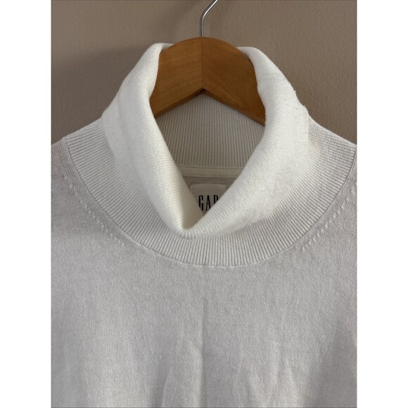GAP Men's XXL White Turtleneck Sweater Lightweight Knit Pullover Long Sleeve - Picture 2 of 6